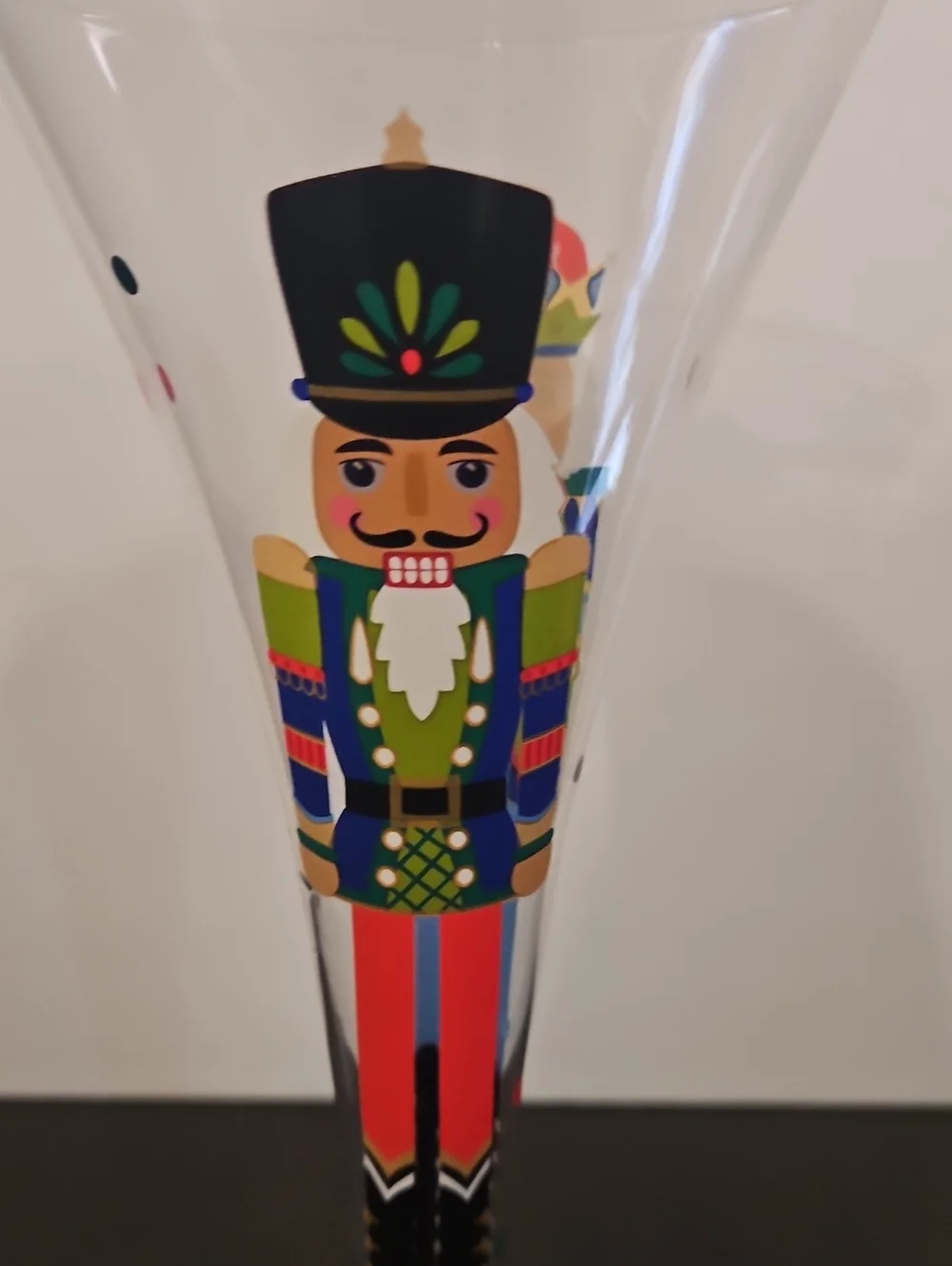 Set Of 2 Pier 1 Nutcracker Themed Hand-Painted Champagne Flutes - Multicolor